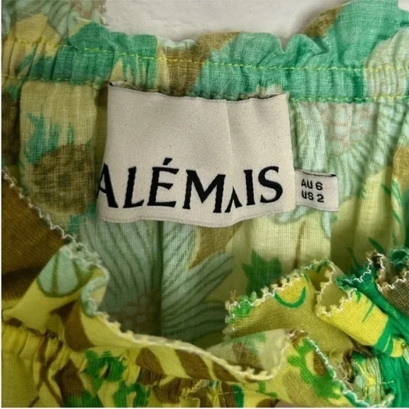 Alemais Wrenly Floral Midi Dress Green - Picture 7 of 8